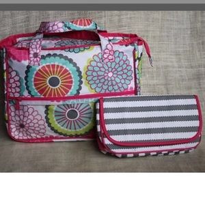Thirty One True Beauty Bag - Bubble Bloom- No Initial